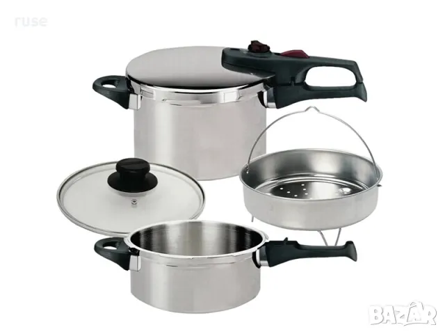 НОВИ! Тенджера под налягане  комплект 6л и 3л ELO Praktika Plus Germany