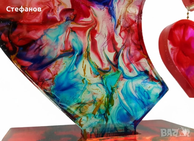 Арт декорация „Сияйно сърце“ , снимка 2 - Декорация за дома - 53386766