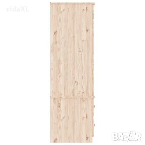 vidaXL Гардероб ALTA, 90x55x170 см, бор масив, снимка 5 - Гардероби - 56147287