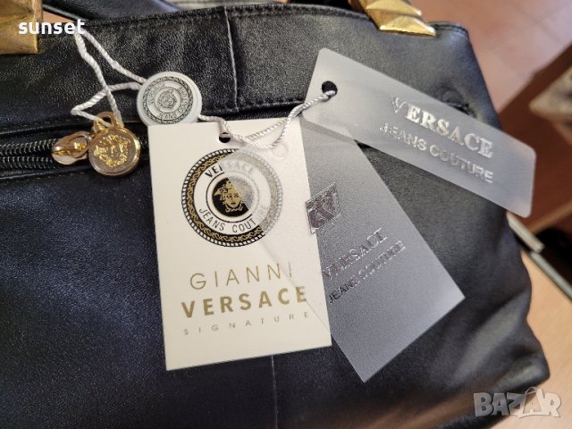 Versace Jean's Couture естествена кожа+ 3 прегради, снимка 14 - Чанти - 44823002