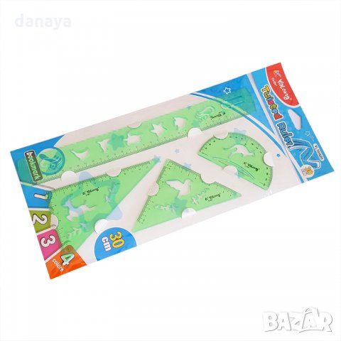 2380 Комплект за чертане огъващи се линия триъгълници транспортир, снимка 6 - Ученически пособия, канцеларски материали - 34000772