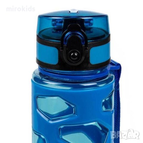 Шише за вода с флип капачка 500 мл Синьо, снимка 3 - Други - 37116156