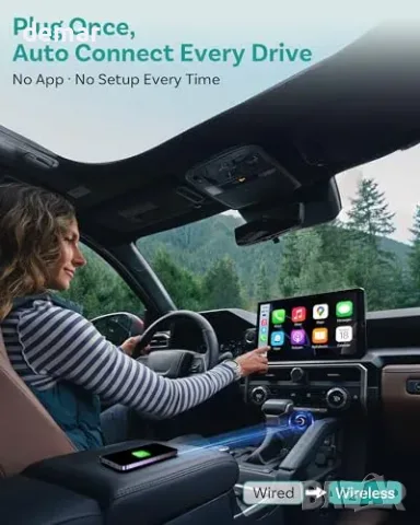 OTTOCAST Mini Cube 3.0 2-в-1 Wireless CarPlay/Android Auto адаптер, снимка 6 - Аксесоари и консумативи - 55933525