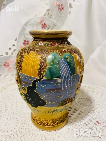 японска порцеланова ваза, снимка 3 - Вази - 51252558