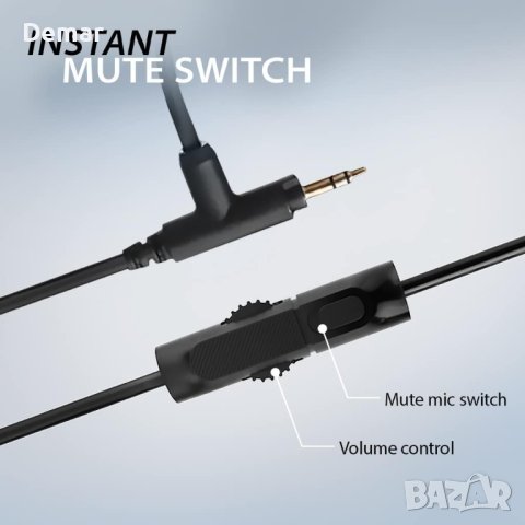 Слушалки Over Ear с вграден микрофон за кристално чисти разговори, снимка 5 - Слушалки за компютър - 41538179