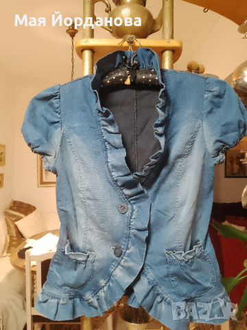 Леко дънково сако номер  S,M цена 28 лв., снимка 2 - Сака - 44613614