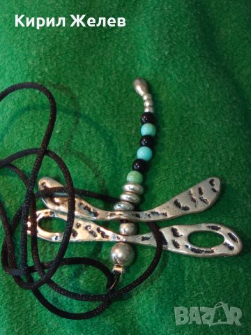 ПОСРЕБРЕНО ТЮРКОАЗЕНО ВОДНО КОНЧЕ ФИГУРАЛЕН АРТ МЕДАЛЬОН КОЛИЕ РАЗДВИЖЕН 34737, снимка 11 - Колиета, медальони, синджири - 39190925