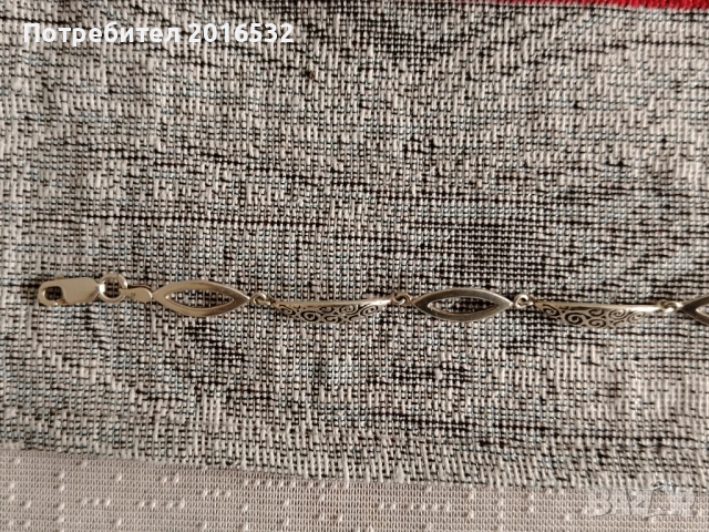 Продавам сребърна гривна , снимка 2 - Гривни - 52971747