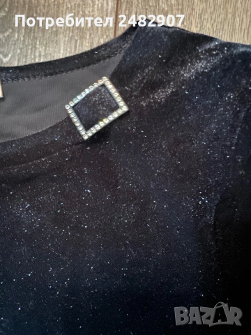 Дамска блуза с блестящ ефект, снимка 6 - Блузи с дълъг ръкав и пуловери - 53693840