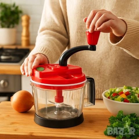 Мултифункционален кухненски чопър 2L – Смила, нарязва и миксира само с едно завъртане, снимка 2 - Други - 51948249