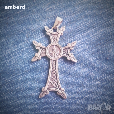 Невероятен сребърен кръст - модел С014, снимка 2 - Колиета, медальони, синджири - 53601857