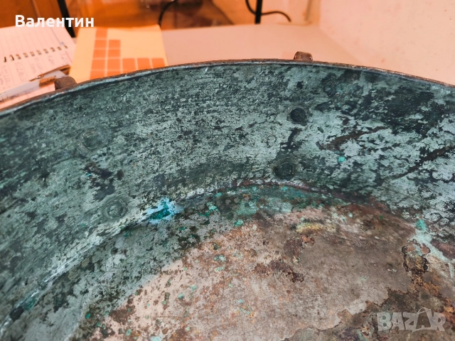 Бакърена тава с дръжки 15, снимка 12 - Антикварни и старинни предмети - 52524685