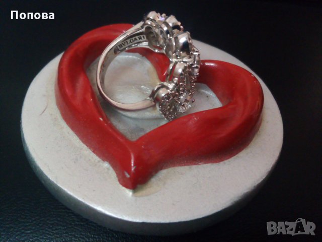'Bvlgari 'сребърен  уникален пръстен, снимка 10 - Пръстени - 23339994