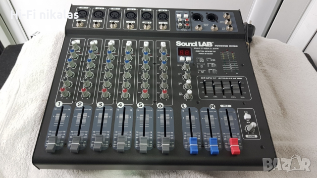  активен мишпулт стъпало усилвател SOUND LAB G742BA, снимка 3 - Ресийвъри, усилватели, смесителни пултове - 44839016