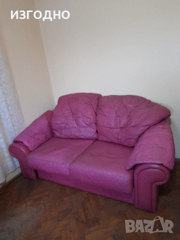 250 ЛЕВА И КОМЕНТАР ОТ ЕСТЕСТВЕНА КОЖА*КОЖЕН ДИВАН ДВОЕН, снимка 2 - Дивани и мека мебел - 52686170