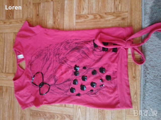 Подарявам!Тениска с пайети в розово , снимка 2 - Детски тениски и потници - 41551420