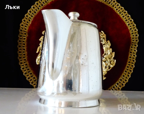 Швейцарска посребрена кана за кафе. , снимка 4 - Антикварни и старинни предмети - 52674489