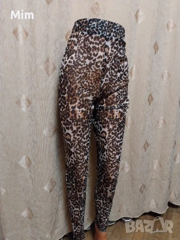 XL/3XL Еластичен прозрачен клин в черно,анимал принт , снимка 8 - Клинове - 50888477