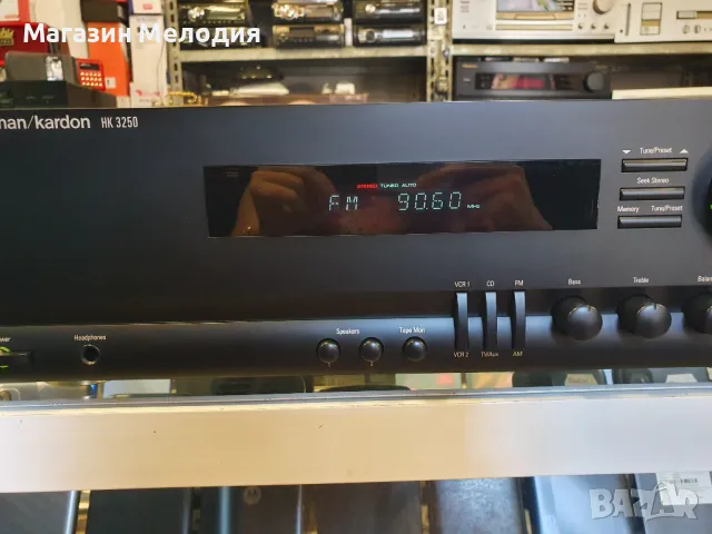 🔊 📢📣📯🔔 🎵 Ресийвър Harman/Kardon HK 3250 Две по 65 вата на 4 ома. В отлично техническо и визуал, снимка 4 - Ресийвъри, усилватели, смесителни пултове - 50173946