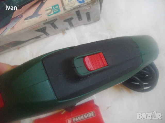 Немско ел. длето машина шабър за стъргане боя фуги на плочки рязане PARKSIDE PES200B1 Почти нова , снимка 10 - Други инструменти - 51333362