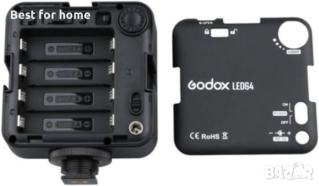 GODOX LED64 Преносима и димируема LED видео лампа за постоянно осветление на камера, снимка 2 - Светкавици, студийно осветление - 51511706