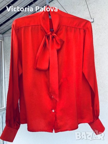 HAUTE COUTURE, висша мода блуза CÉLINE коприна, снимка 3 - Ризи - 41631443