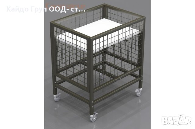 ТОП ОФЕРТА! Наличен! Промо кош подсилен с колела R7016 тъмно сив 60/60/85