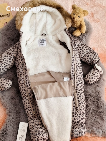 Нов зимен бебешки космонавт ескимос Fred & Flo за момиченце 6-9 месеца и ръст 74см, снимка 2 - Бебешки ескимоси - 52844339