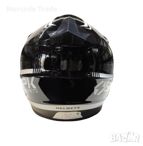 Каска за мотор Mercado Trade, Кросова, 0287, S и M размер, Черен, снимка 5 - Аксесоари и консумативи - 40405937