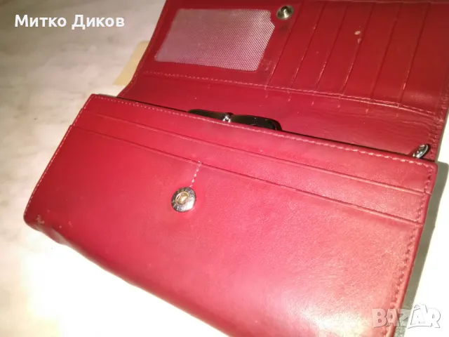 портмоне марково на Петек естествена кожа 190х102мм отлично, снимка 6 - Портфейли, портмонета - 49796216