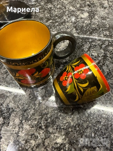 Руски дървени чаши,цена 3,50 евро., снимка 5 - Декорация за дома - 53347777