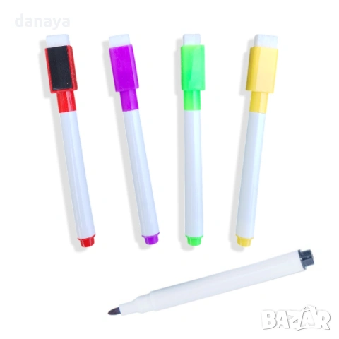 5022 Черен маркер за бяла дъска с гумичка и магнит