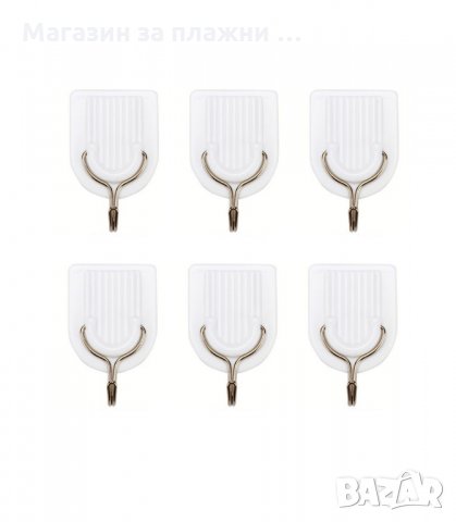 СЕТ ОТ 6 САМОЗАЛЕПЯЩИ СЕ МАЛКИ ЗАКАЧАЛКИ ЗА ЛЕКИ КУХНЕНСКИ АКСЕСОАРИ - код 1772, снимка 2 - Други стоки за дома - 34264994