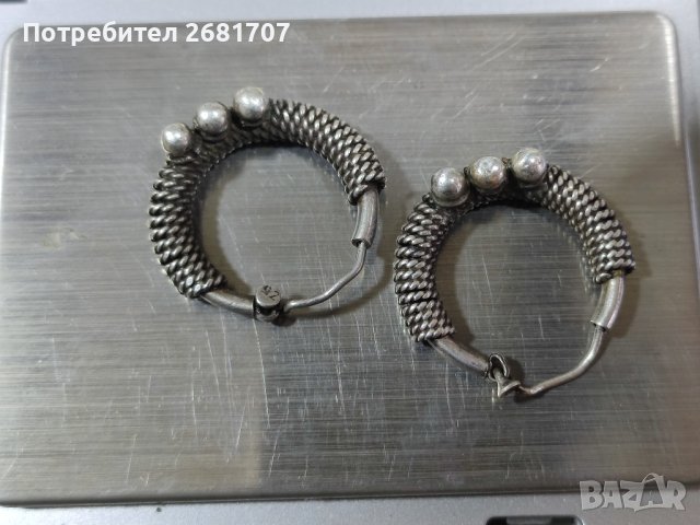 Сребърни обеци , снимка 2 - Обеци - 39598404