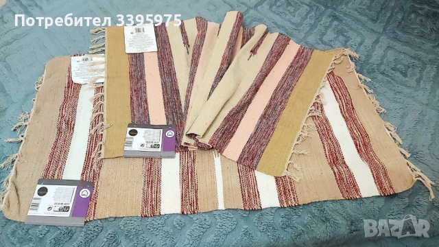 Нови ръчно изработени килими от Индия - 2 броя, снимка 2 - Килими - 51620671