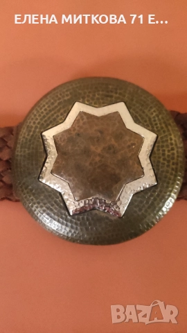 Два широки колана от естествена кожа с масивни токи, снимка 5 - Колани - 52334521