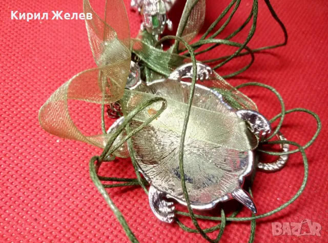 СРЕБРИСТ БИЖУТЕРИЕН ВИНТИДЖ АРТ КОМПЛЕК КОЛИЕ и ОБЕЦИ с КОСТЕНУРКИ 47365, снимка 4 - Бижутерийни комплекти - 47285625