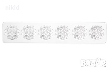 6 Цветя цвете дантела силиконов килим молд форма украса торта с фондан шоколад гъмп, снимка 3 - Форми - 44246927