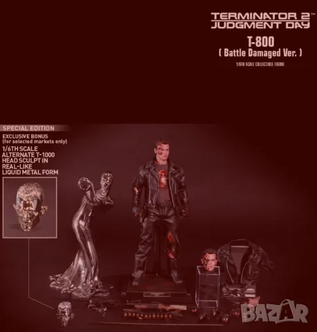 ХОТ ТОЙС Т-800 и Т-1000 Hot Toys DX13B - Terminator 2 : Judgment Day - T800 Battle Damaged Version