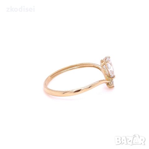 Златен дамски пръстен 1,14гр. размер:56 14кр. проба:585 модел:21869-1, снимка 2 - Пръстени - 44201996