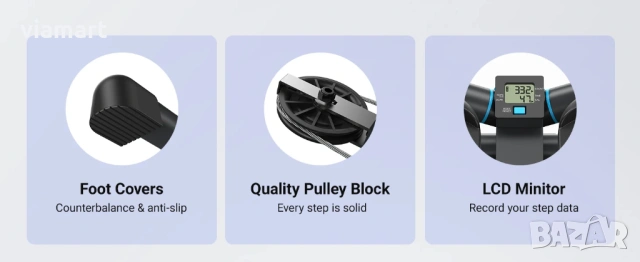 Туист степер MERACH MR-2354 с ластици, LCD монитор, Twist движение, снимка 5 - Фитнес уреди - 53664095