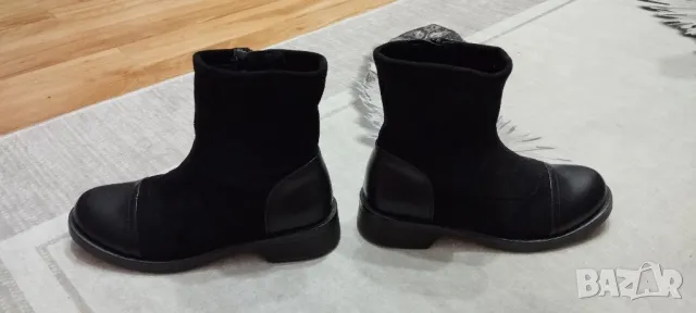 Боти от кожа и велур , снимка 6 - Дамски боти - 47913210