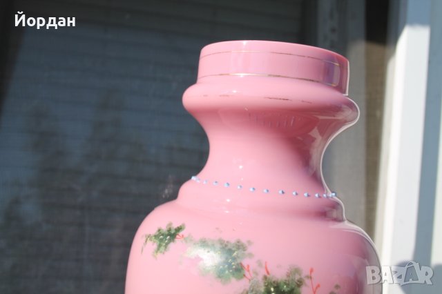 Стара ваза стъкло Бохемия , снимка 2 - Антикварни и старинни предмети - 41726860