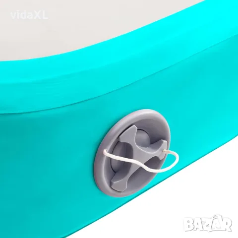 vidaXL Надуваем дюшек за гимнастика с помпа, 60x100x15 см, PVC, зелен, снимка 5 - Йога - 56148367