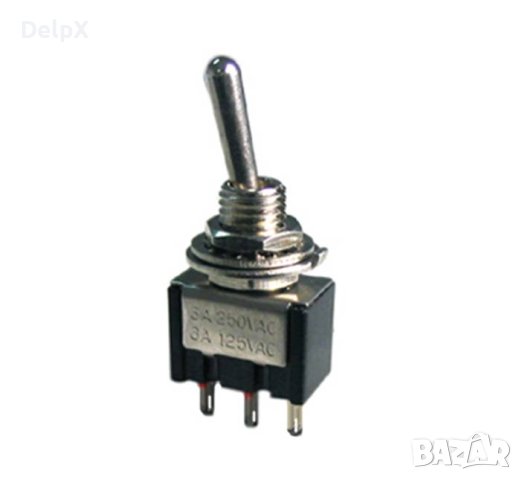 Ключ с лост 3pin и 2 положения син 250V 3A Ф6mm, снимка 1