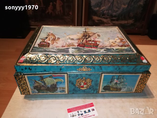 МЕТАЛНА КУТИЯ С КОРАБИ ОТ ФРАНЦИЯ 1202221933, снимка 10 - Антикварни и старинни предмети - 35767267