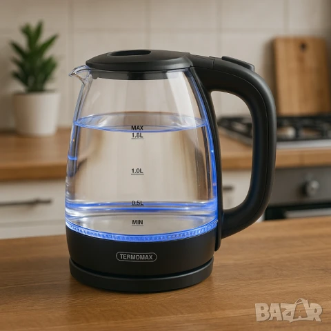 Стъклена електрическа кана Termomax 
