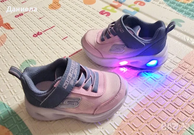 Светещи маратонки Skechers S-Lights, размер 21, снимка 7 - Детски маратонки - 56121200
