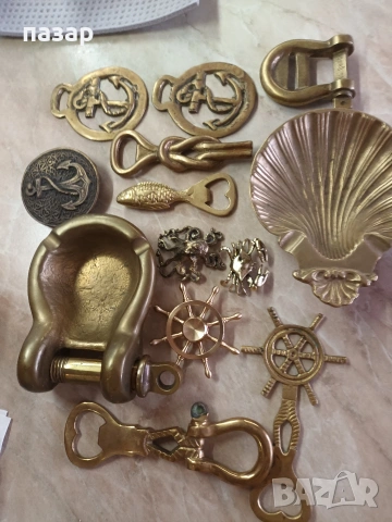 Бронзов морски лот колекция, снимка 2 - Антикварни и старинни предмети - 50355737