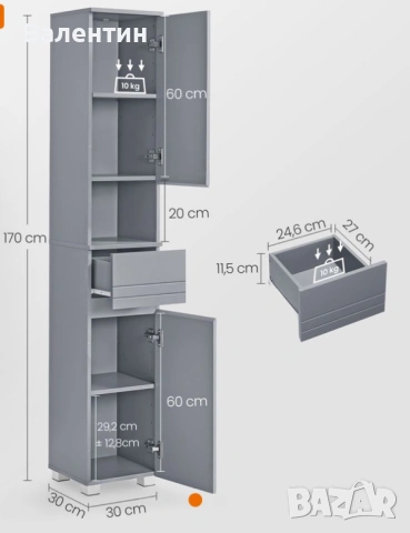 Шкаф колона за баня, снимка 3 - Шкафове - 53416062